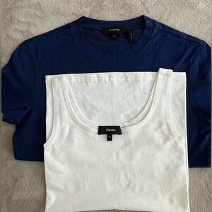 Theory Apex Tee Shirt and Tubular Stretch Tank Top Bundle Womens size Small New